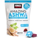 Force Factor Amazing Ashwa pour le soulagement du stress, la mémoire, le focus et le soutien immunitaire santé, Ashwaganda supplément avec KSM-66 Ashwagandha pour le stress, 60 Chews doux