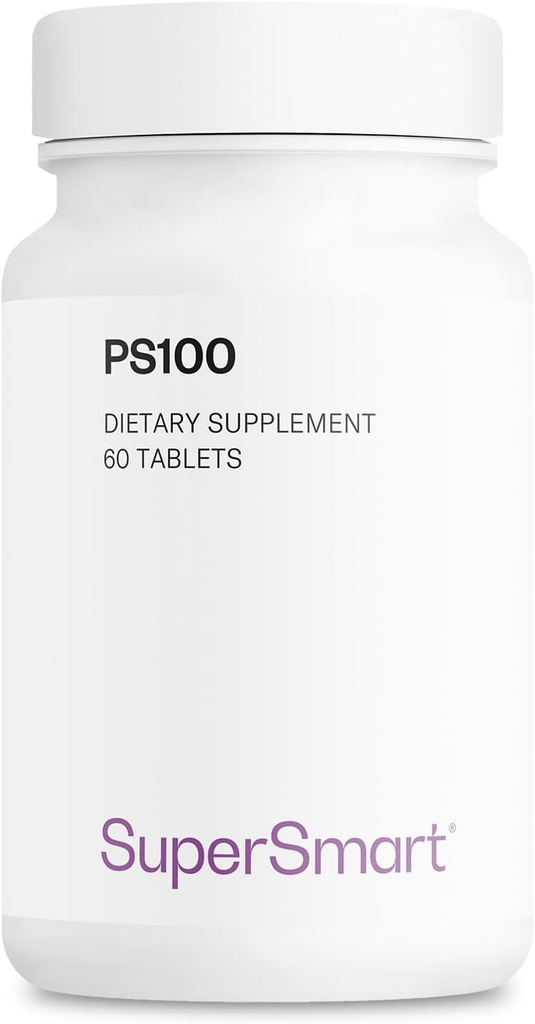 Supersmart - PS100 Supplement 300mg pro Tag (Phosphatidylserine) - Gehirngesundheit & Schutz - Memory Support | Non-GMO & Gluten Free - 60 Tabletten