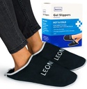 Gel Ice Pack Pantoufles - Fournit une thérapie chaude et froide pour la douleur des pieds, Neuropathie douleur soulagement pour les pieds, Gout Relief, Swollen Feet, Plantar Fasciitis et talon Spurs- One Size convient le plus (Noir)