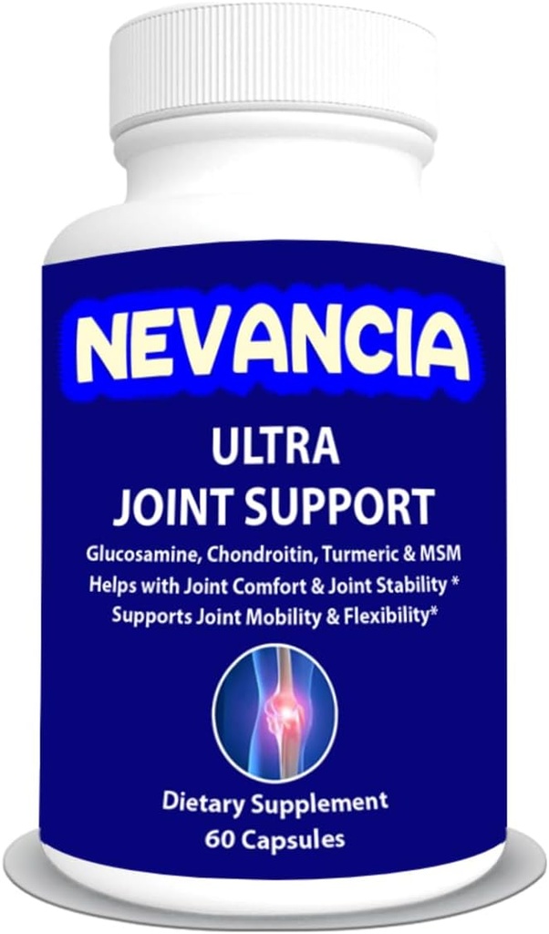 Ultra Joint Support - Glucosamine, Chondroitin, Turmeric, MSM, Boswellia, Bromelain, Methionine – Hilft bei Joint Comfort & Stability – Unterstützt gemeinsame Flexibilität & Mobilität - 60 Kapseln