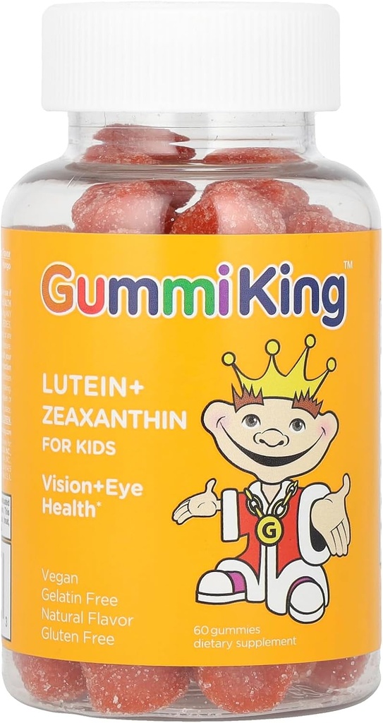 Gummi King Lutein + Zeaxanthin Gummi (Diätary Supplement), Natural Mango, 60 Count