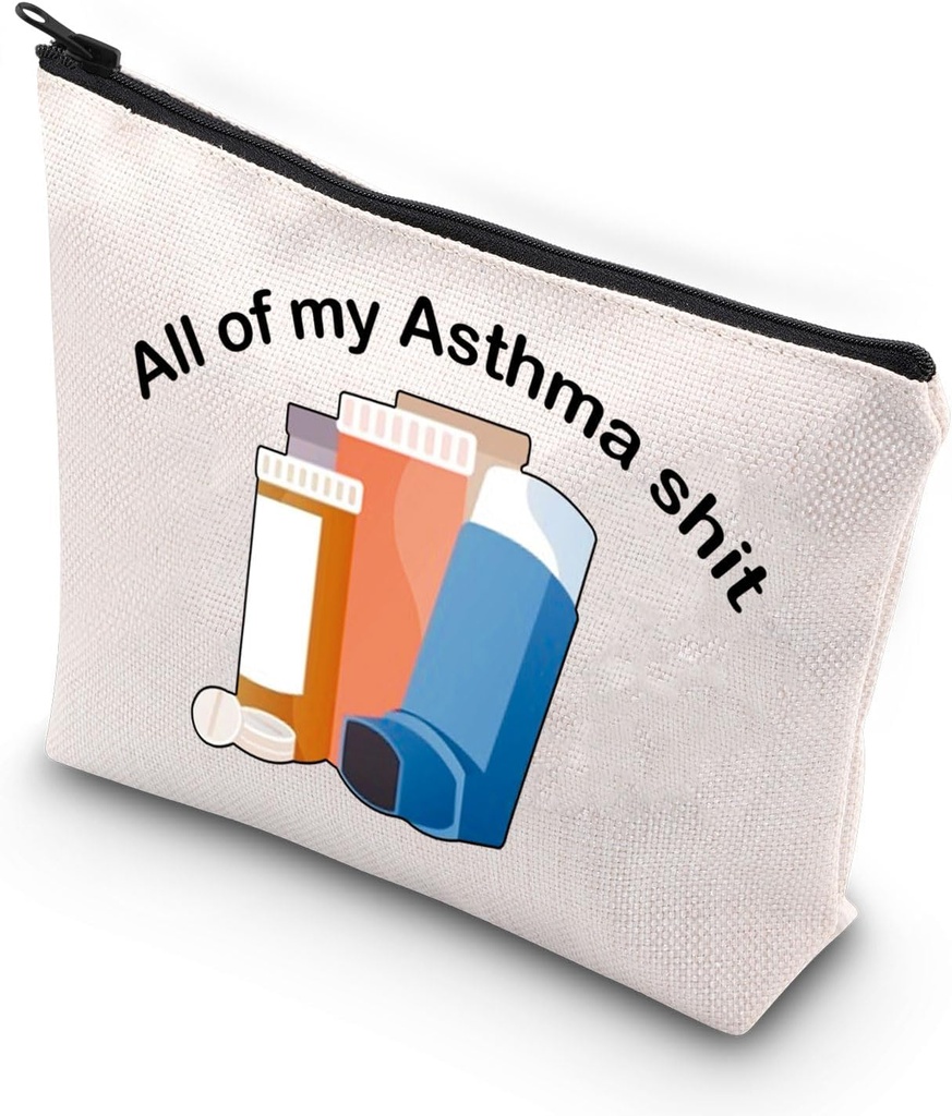VAMSII Asthma Fighter Geschenk-Inhalator Reisetasche Alle Meine Asthma-Scheiß-Awareness-Medizintasche