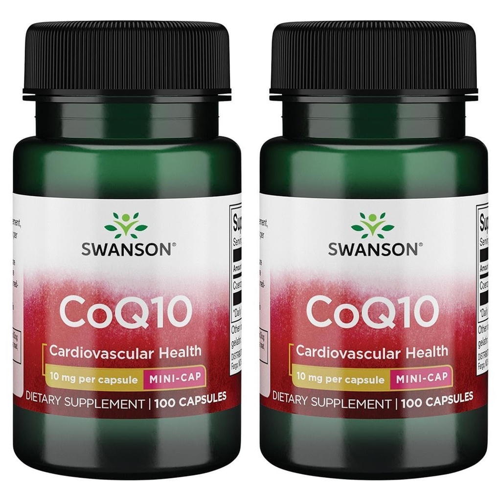 Swanson Coq10 - Minicap 10 mg 100 capsules (2 boîtes)