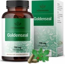 HERBAMAMA Goldenseal Root Capsules 700mg - Atemsystem und Immununterstützung mit Goldenseal Powder Supplement - Vegan, Non-GMO