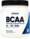 Nutricost BCAA Pulver 2:1:1 (90 Portionen, kein Geschmack hinzugefügt) - Verzweigtkettige Aminosäuren