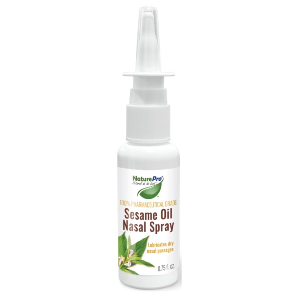 All-Natural Nasal Moisturizer Spray mit 100 % Pharmazeutischem Sesamöl 0.75fl zur Beruhigung & Feuchtigkeit Trockennase, Nasal Lubricant & Decongestant für Trockennase-Relief