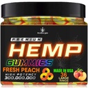 Hanfgummis Pfirsichring Gummy Bears-Natural Hanföl für Frieden und Entspannung-Promote Sleep and Calmness-Non Groggy Edibles-Natural Omega-Made in USA