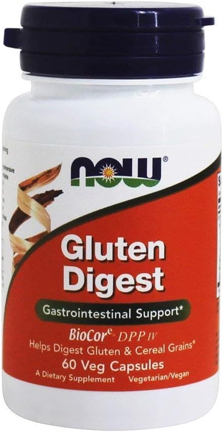Jetzt Lebensmittel - Gluten Digest Gastro-Intestinal-Unterstützung - 60 Vegetarische Kapseln