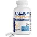 Bronson Calcium 1200 MG par portion à libération prolongée avec vitamine D3 1000 UI vitamine D3 par portion non-OGM, 90 comprimés