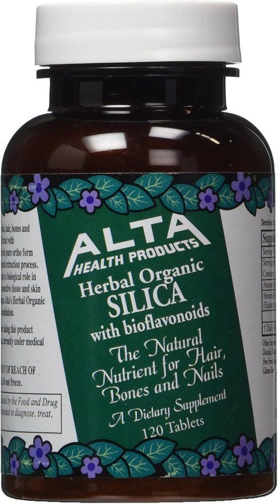 Produits de santé Alta - Silice Avec Bioflavonoïdes, 500 mg, 120 comprimés