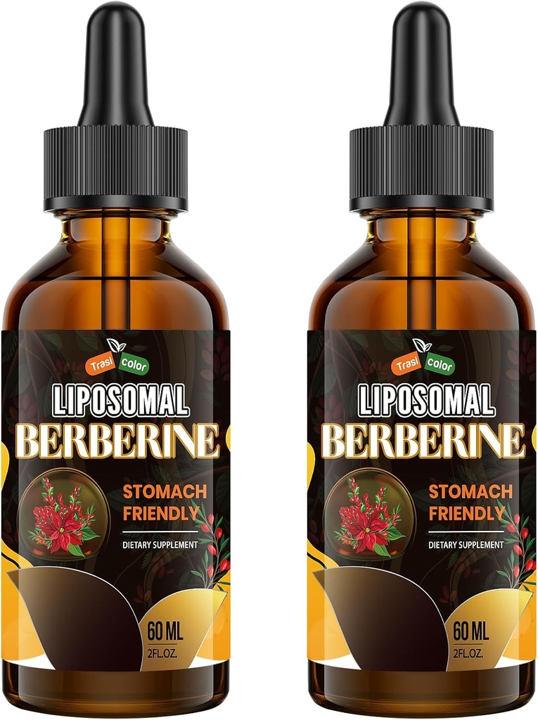 Berberine Supplement mit Ceylon Cinnamon 3000mg - Hohe Bioverfügbarkeit Liposomal Berberine Flüssigkeitstropfen, Berberine HCL Complex Plus Turmeric Supplements, AMPK Activator, Geeignet für Damen,Men-120ml