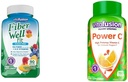 Vitafusion Fiber Well Fit Gummis 90 Count und Power C Vitamin C Gummis für Immununterstützung 150 Count