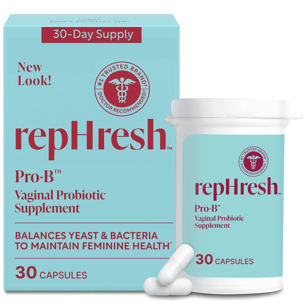 RepHresh Pro-B Frauen Probiotic, Probiotische Ergänzung für Frauen, 30 Oral Kapseln