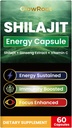 Capsules Shilajit, Shilajit de haute qualité de l'Himalaya, Abondant acide fulvic et 85+ minéraux traces, sans gluten, sans sucre ajouté Capsules Shilajit pour hommes et femmes