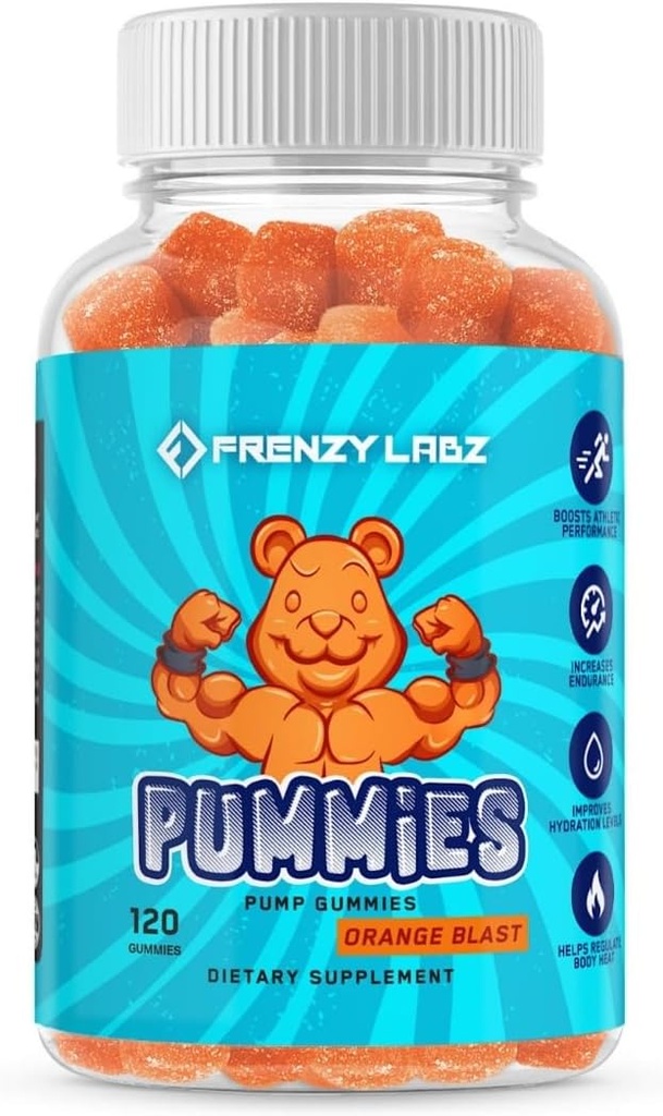Pummies - Performance Gummis - Glycerol Pre-Workout - Muskelpumpen -Hydration - Ausdauer - Leichtathletik - Koffeinfrei - 120 Gummi