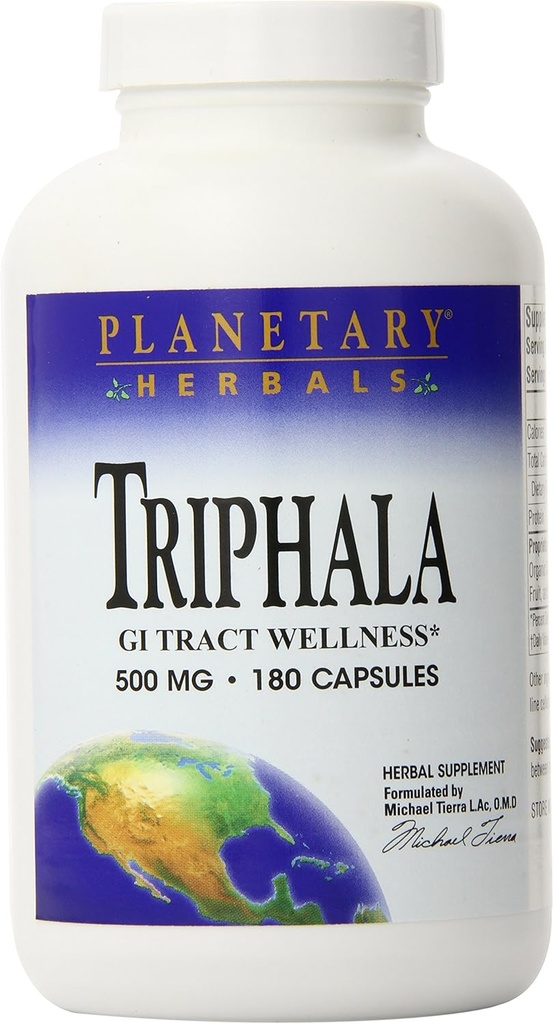 Planetary Herbals Triphala 500 mg- 180 Capsules (Pack of 2)