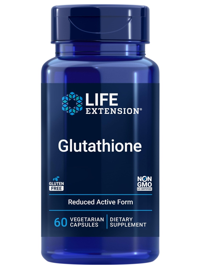 Lebensverlängerung Glutathion 500 mg – Glutathion Kapseln, Antioxidantien-Ergänzung, Oxidativer Stress, Wirkstoffreduzierte Form – Glutenfrei, Nicht-GVO, Vegetarisch – 60 Kapseln