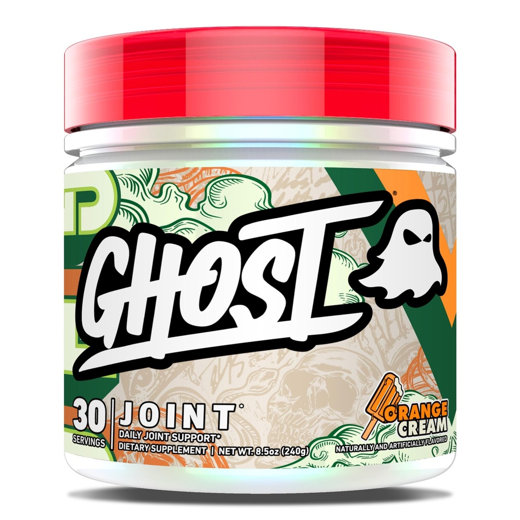 GHOST Joint Supplement, Orange Cream (30 Servierungen) - Daily Joint Maintenance Supplement for Men & Women - Glucosamine HCL, Chondroitin Sulfate & Curcumin - Knorpel, Knochen & Joint Support