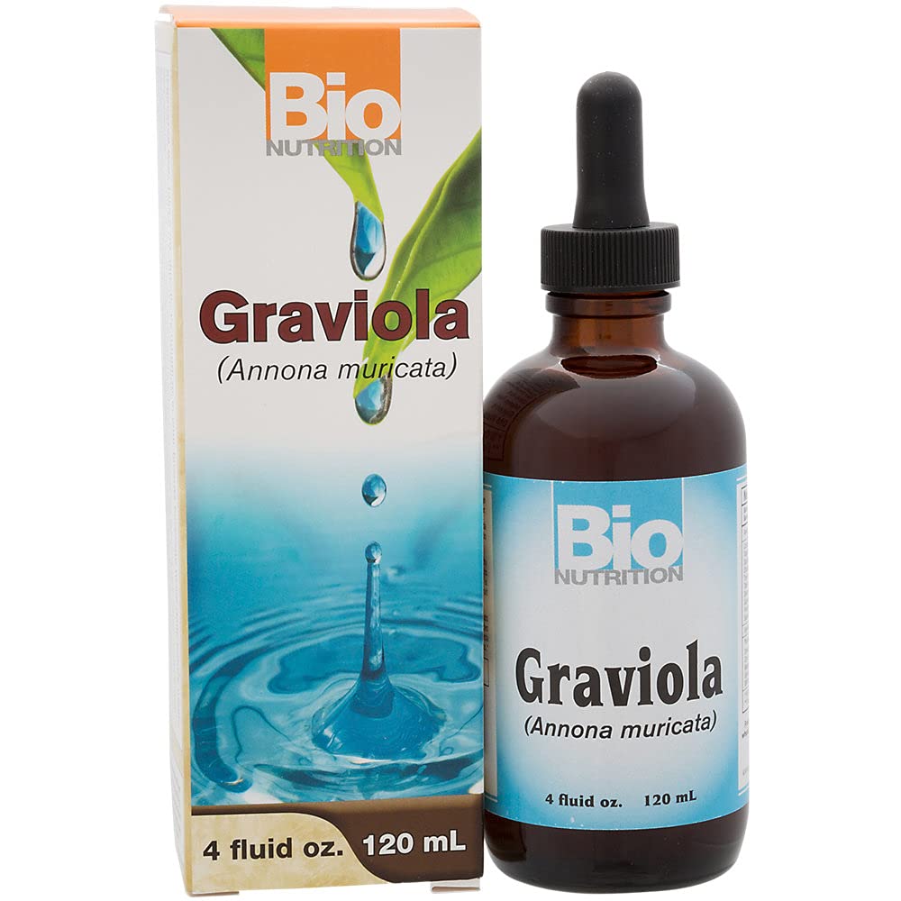 Bio Nutrition Graviola (Annona Muricata) Liquide 4 Onces fluides 750 mg Sourop