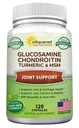 aSquared Nutrition Glucosamine Chondroitin Turmeric MSM Boswellia - 120 Kapseln - Joint Support Supplement - Joint Support Relief Pills für Gesundheit - Natürliche Ergänzung für Rücken, Knie und Hände