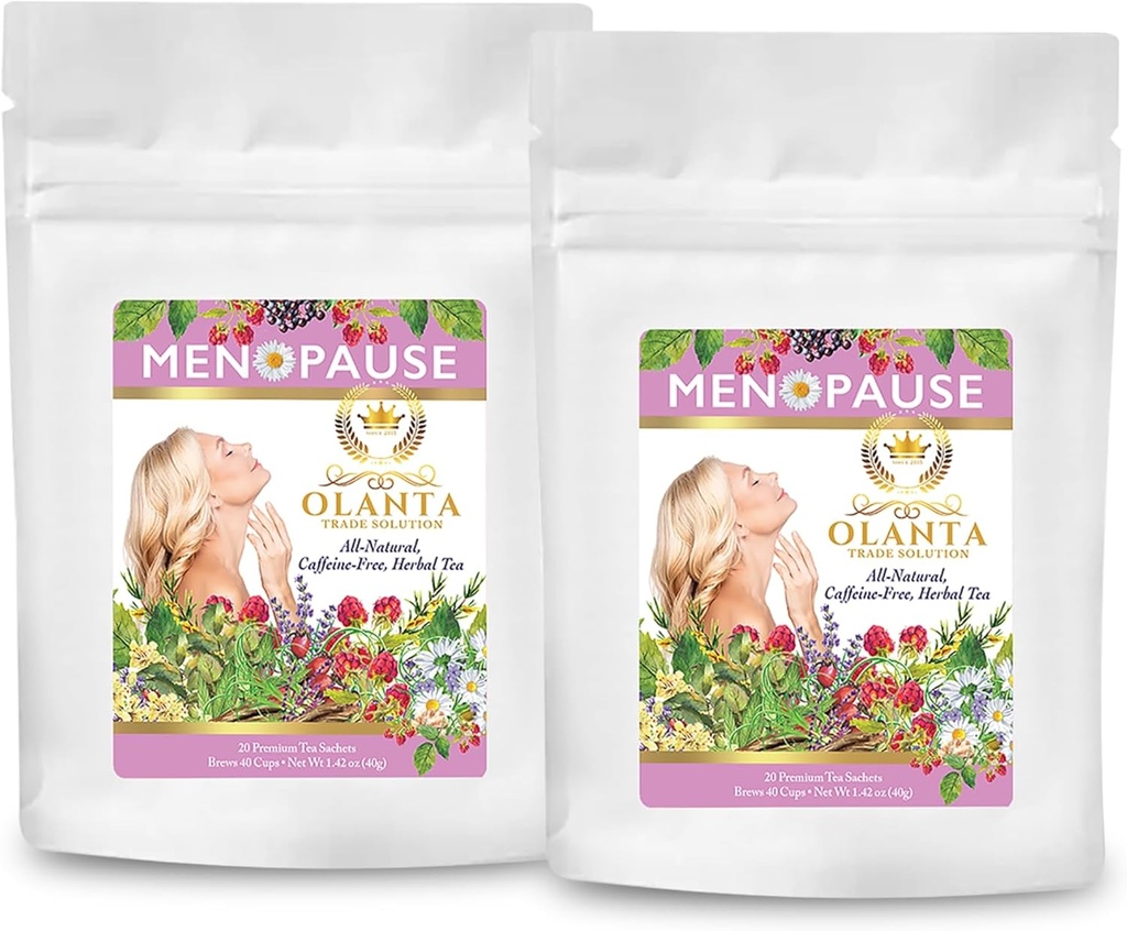 Menopause Tee - Post Menopause Vitamine, Menopause Beilagen für Frauen heiße Flashes, Kräutertee für Menopause, Immunassistent, Menopause Comfort - 40 Premium Teebeutel