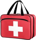Naanle Pill Organizer Bag Travel Pill Bottle Medicine Organizer Home Storage Sac de médicaments pour suppléments de vitamine, White Cross Vidy Red First Aid Bag for Car Camping, 1.0 Compte