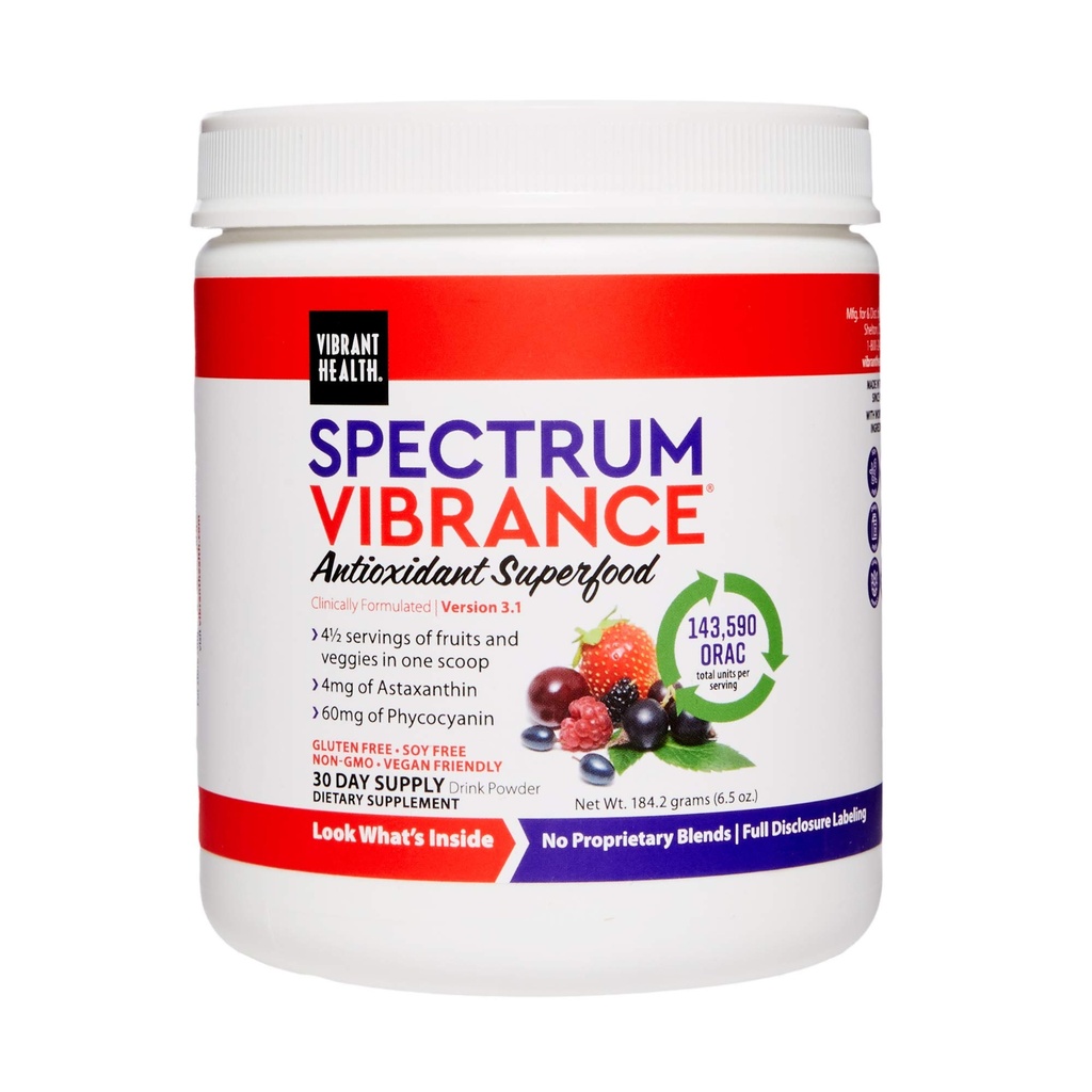 Vibrant Health, Spectrum Vibrance, Vegan Antioxidant Superfood Powder, 30 Portionen (FFP)