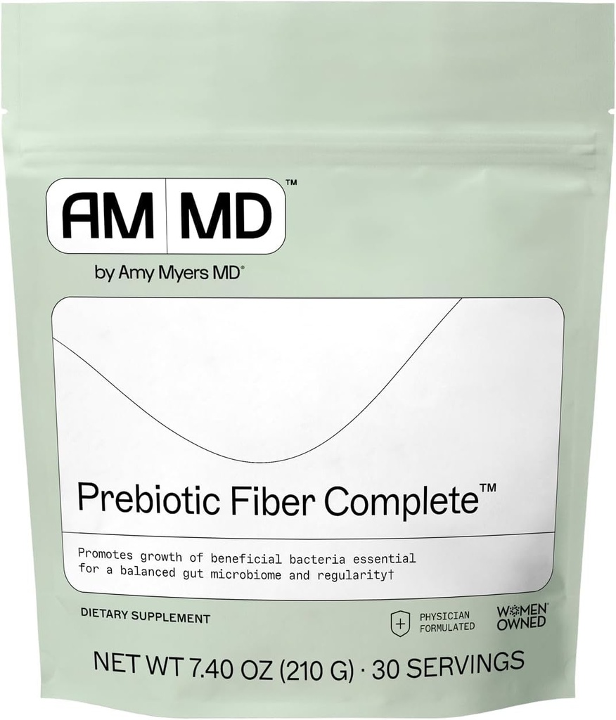 Amy Myers MD Prebiotic Fiber Powder - Gut-Unterstützung - Organische Akazienfaser - Keto Friendly - Glutenfrei, Eierfrei, Non-Dairy, Non-GMO - 30 Portionen