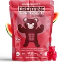 Creatine Monohydrate Gummi für Männer & Frauen | 5000mg Creatine Gummis pro Servieren | Zucker, Gluten Free & Halal | Pack von 90 für Pre Workout & Muskel Erholung | Wassermelone Flavor