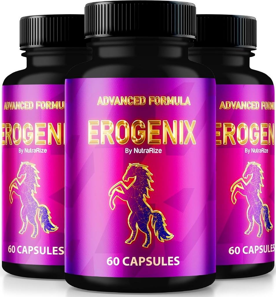 (3 Pack) Erogenix Kapseln, Entsperren Sie Ihre maximale Leistung, Alle natürlichen Ergänzungen, um langfristige Energie und allgemeine Gesundheit zu unterstützen, offizielle Ero Genix Bewertungen (180 Kapseln)