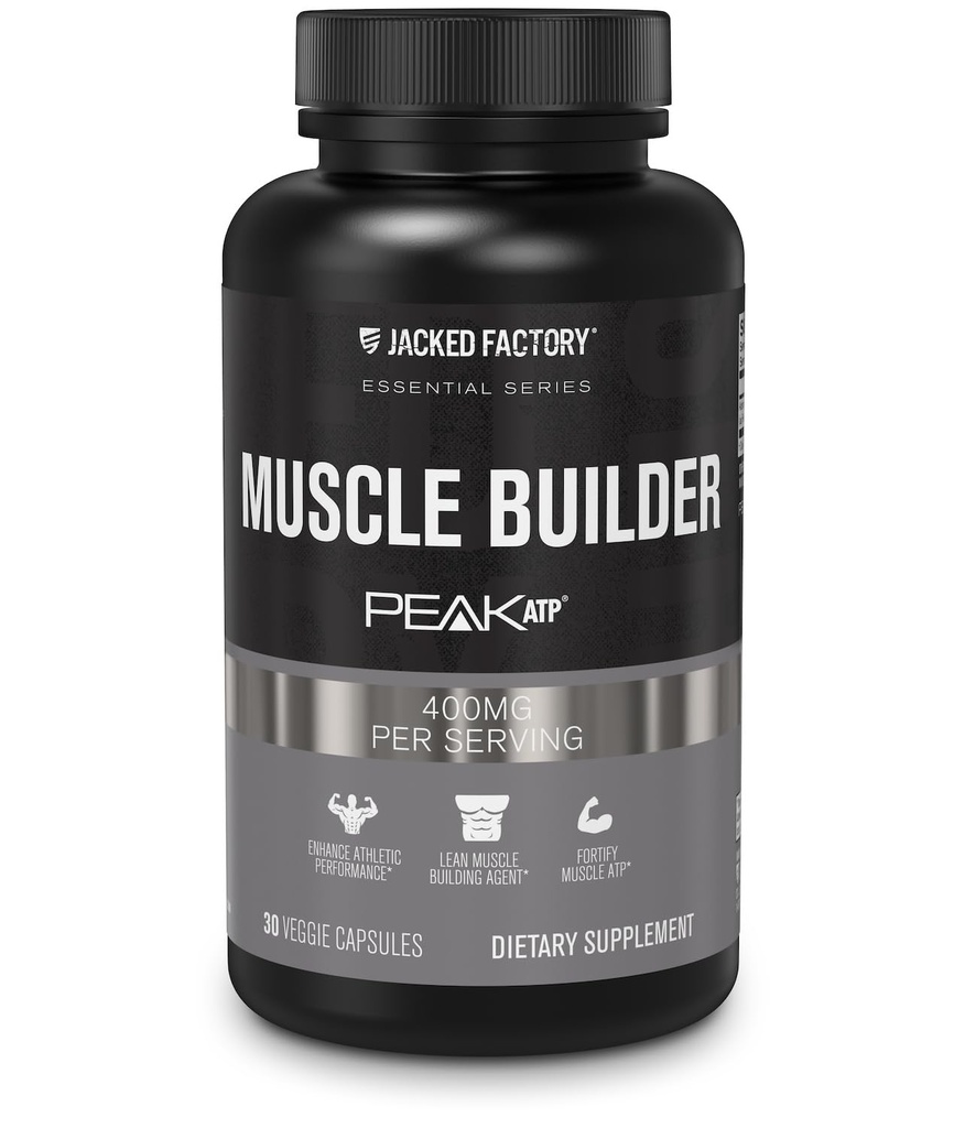 Jacked Factory Essentials Muscle Builder - ATP Muscle Builder für Männer mit Spitze ATP Muskelaufbau zu unterstützen, Athletische Leistung zu verbessern und Stärke zu erhöhen - 30 Kapseln