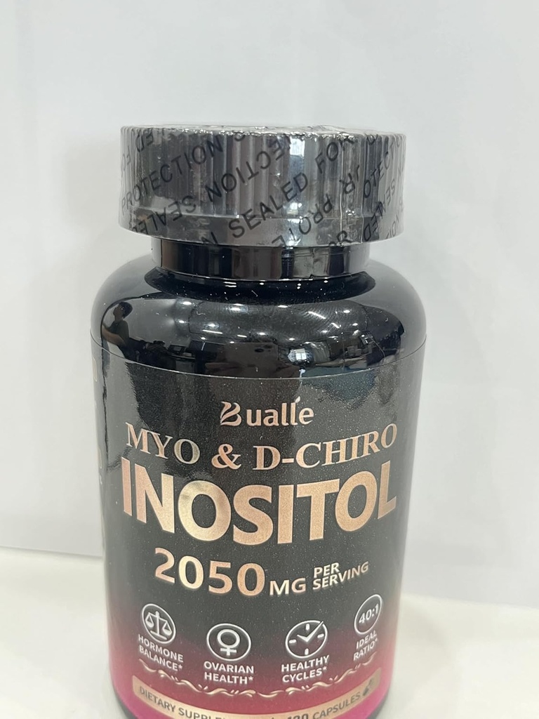 Bualle Myo-Inositol & D-Chiro Inositol - Vitamine de soutien ovarien - Mélange 40:1 pour soutenir l'équilibre hormonal pour les femmes