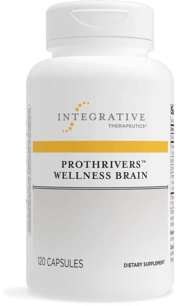 Integrative Therapie ProThrivers Wellness Brain - Brain Health Support Supplement für Erwachsene* - Inklusive Lion's Mane Mushroom - Vegan, Gluten-Free & Dairy-Free - 120 Kapseln (60 Portionen)