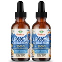 2000MG Liposomal Glutathione Flüssigkeit, 98% Absorption, Aktive Form L-Glutathione Ergänzung, Vegan freundlich, Leistungsstarke Antioxidante Komplex für Immunsystem, Aging Defense, Detox, 4 FL.OZ