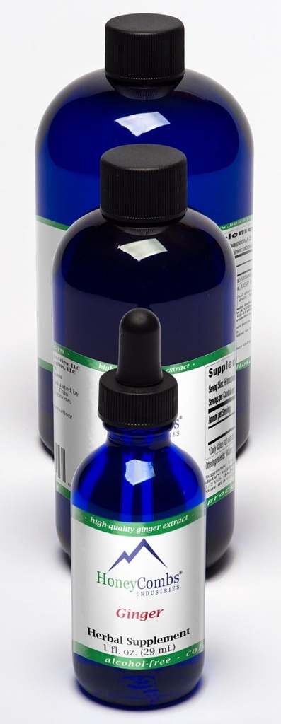 Ginger HoneyCombs – supporte la circulation, le foie, le colon, la digestion et plus encore – extrait liquide sans alcool