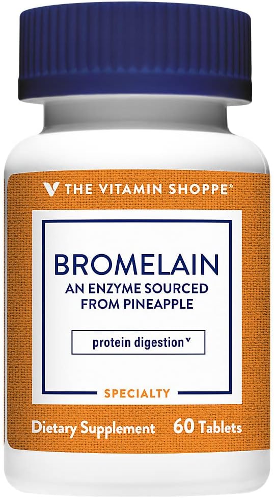 Der Vitamin Shoppe Bromelain 500MG & 2.000 GDU, unterstützt Protein Digestion & Absorption, Enzyme, die von Ananas (60 Kapseln)