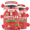 Vitamin B Complex Gummie, Vegan Vitamin B Gummie mit 2000 mcg Methyl B12, Methyl Folate | Plus Choline + Inositol, Vitamin C + Zink für Unterstützt Energie, Stimmung, Immun, Gesundes Haar, Haut - 120 Cts