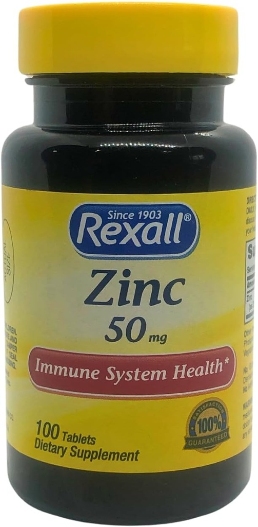 Rexall Zinc 50mg - 100 comprimés