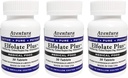 Plus® 3mg 3 Pack L-Methylfolat Methyl Folate Methylfolate medizinische Nahrungsergänzungsmittel Professional Stärke Aktiver Reiner Potent 30 Tabletten