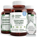 Complexe Nutra Quercetin naturel avec supplément bioflavonoïde d'agrumes de bromelain et de vitamine C, soutien du corps aux changements saisonniers et rougeur corporelle, favorise la santé du foie, 100 capsules véganes et végétariennes