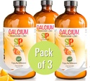 GreenPeach Flüssiges Kalzium für Kinder - Magnesium, D3 & Zink Beilage - Kalzium Citrat & Vitamin D3 Kids Calming Syrup - Kein Zucker keine künstlichen Aromen - Vegetarischer Kosher (3-Pack)