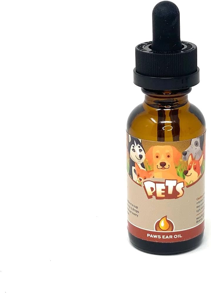Punkin Butt Ear Oil für Katzen & Hunde (1 oz Flaschen) Flasche | Bio Knoblauch, Mullein und Calendula Ohr Tropfen