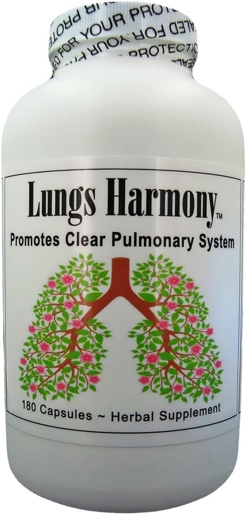 Lung Harmony - Serious Unterstützung für klare Atmung. Lung Decongestant und Detox zu Clear Lung Airways. für Raucher und Nichtraucher. 180 maximale Stärke Tabletten.