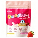 Colostrum Gummies, 1000 mg de supplément de colostrum à l'herbe Colostrum Chews Colostrum pour la santé de Gut, la croissance des cheveux, la beauté et le soutien immunitaire, parfum de fraise 60 portions