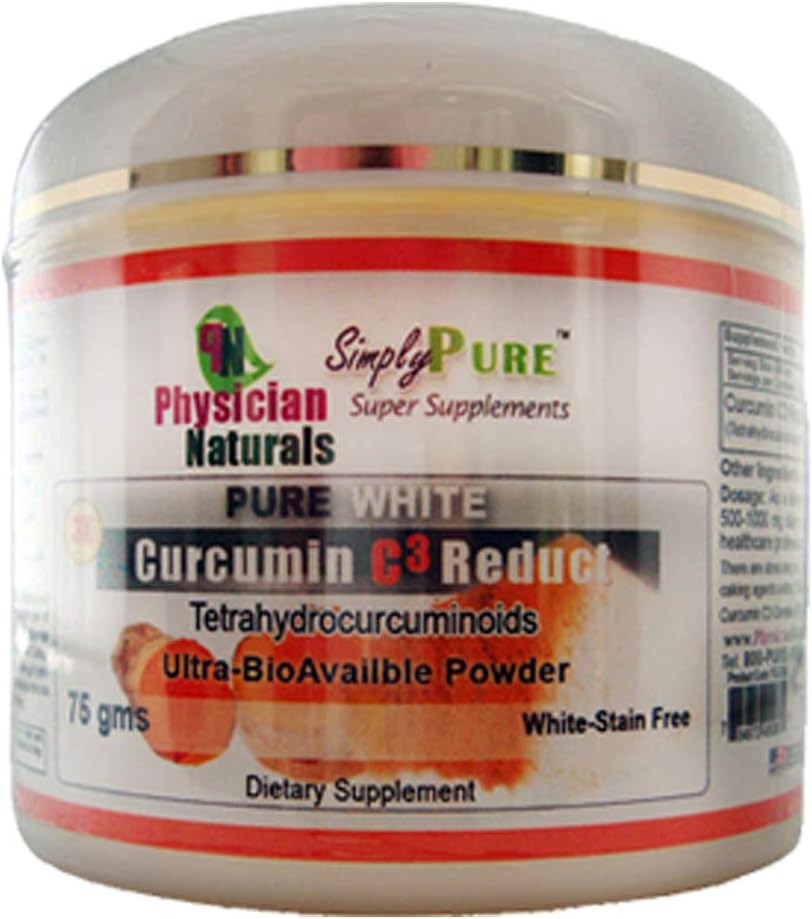 Reine weiße Curcumin C3 Reduct Powder 3X Absorption und 180X Mehr Konzentration als Kurkuma Pulver 75 GMS