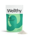 Wellthy Keto Power mit BHB Salzen für Instant Ketosis und Energie, Natürliche Erdbeer Kiwi Flavor, 10.58 Unze