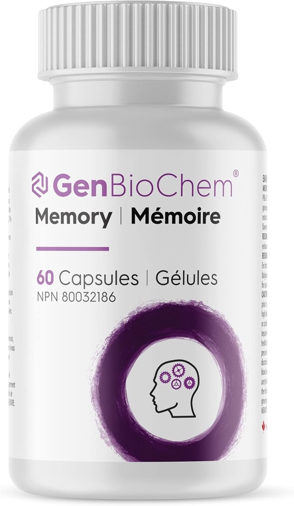 Mémoire de 60 capsules Supplément de booster mémoire, Pills mémoire pour les étudiants, Booster cerveau