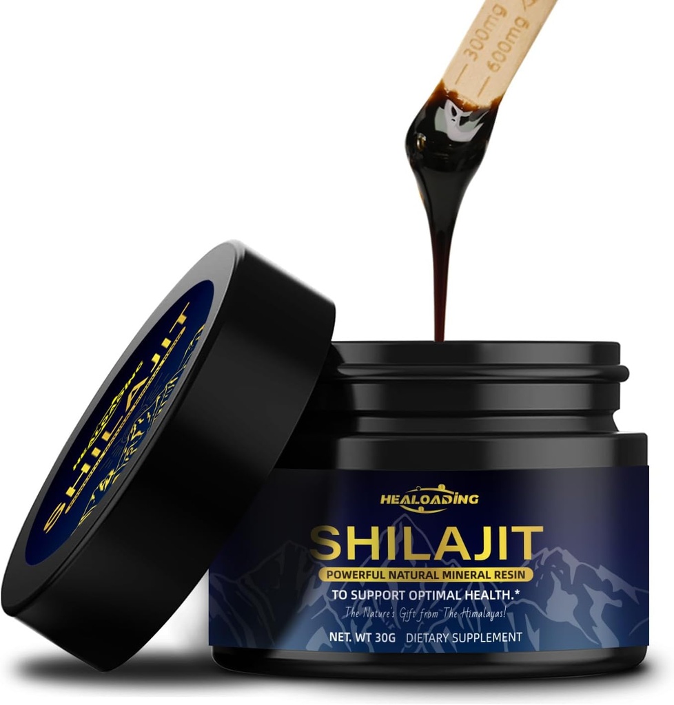 Shilajit Resin 100% Himalayan Shilajit: Unterstützt Energie, Immunität, Antioxidant | 30g | Vegan-Friendly
