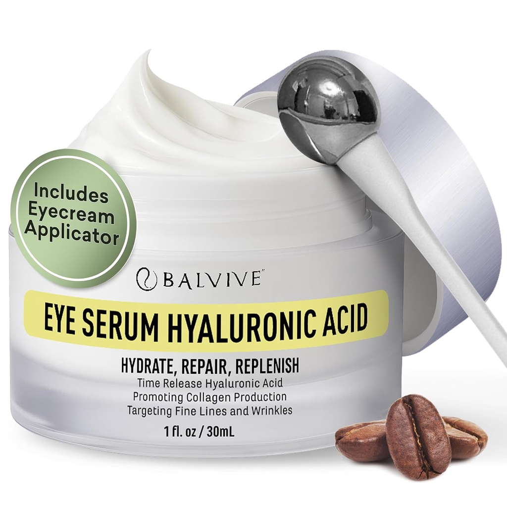 Crème caféine sous les yeux pour cercles foncés, puffines, rides, sacs sous les yeux et les lignes fines avec rétinol et multi-peptides - Éclairage, hydratant et revitalisant pour les femmes et les hommes, 30ml