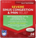 Rite Aid Daytime Severe Sinus Congestion & Schmerz Relief - Acetaminophen, 325 mg - 24 Caplets | Multi-Symptom Nicht-Drowsy | Relief | Kalt und Flu | Kalt & Sinus Medizin für Erwachsene
